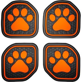 Cup Holder Inserts Coaster Fits 2018-2023 Wrangler JL JLU 2020-2023 Gladiator JT, Cup Mat Pad Upgraded Anti-Dust Interior Accessories, 4-pc Set (Black Dog Paw)