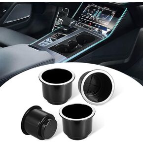 2 PCS Car Cup Holder, Plastic Drink Holder, Waterproof Tea Cup Base Decoration, Automobile Interior Accessories, Universal for Most Cars,Trucks, SUVs (Black)