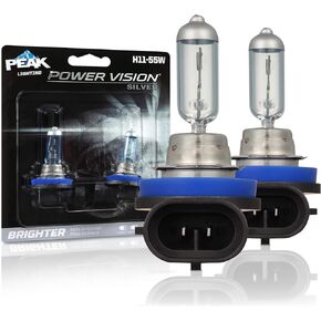 PEAK H11-55W مصابيح أمامية Power Vision XENON بيضاء ساطعة 55 وات، عبوة من 2 in Kuwait