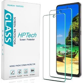 HPTech (2 Pack) Designed For Motorola Moto One 5G Ace Screen Protector Tempered Glass, Anti Scratch, Bubble Free