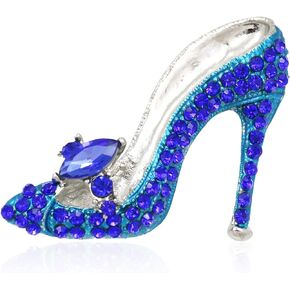 High Heel Brooch Ladies Crystal Rhinestone High Heel Princess Shoes Brooches Women Stylish Charm Brooch Pin