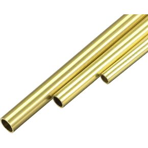 أنبوب نحاسي من uxcell، 4 مم 5 مم 6 مم OD × 0.5 مم سمك الجدار 300 مم طول أنابيب دائرية غير ملحومة، عبوة من 3 قطع