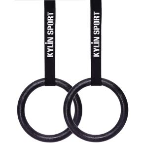 KYLIN SPORT Gymnastic Rings with Adjustable Straps Heavy Duty Exercise Gym Rings for Pull Ups and Dips,Cross-Training Workout,Strength Training, Fitness