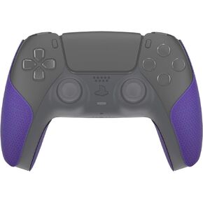 PlayVital Premium Grip for ps5 Wireless Controller, Split Design Anti-Skid Soft Hexagonal Diamond Textures Sweat-Absorbent Handle Grips Protector for ps5 Controller – Black