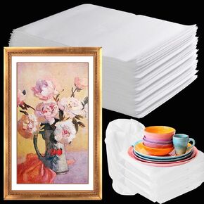 16"x20" 50Pack Foam Pouches, Large Moving Supplies for Packing Dishes Artwork, 0.5MM Thick Cushion Foam Bags for Storing Shipping Breakables, fragile Padding Material Sleeves for Fragile Plates China