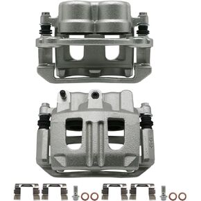 Brake Caliper Assembly with Bracket fits for Chevy 2005-06 Equinox, 2006 for Pontiac Torrent, 2004-07 for Saturn Vue, Front Passenger & Driver Side Caliper Assembly, 18B4950 18B4951
