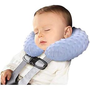 PENINSULA LOVE Kids Inflatable Travel Pillow Adjustable U Shaped Neck Support Pillow with Washable Cover Soft Memory Foam Head Support Travel Accessories for Airplane, Car, Train, Bus