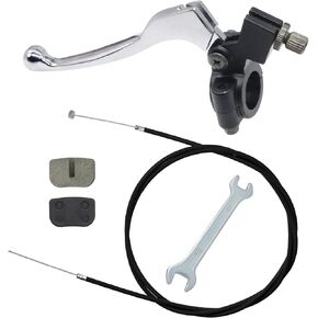 Left Brake Clutch Lever +155cm Brake Cable+Pad for Coleman CT100U CC100X Baja Doodlebug DB30 Motovox MBX11 MBX10 Monster Moto MMB80 97cc 100cc Powersport Parts 7/8 22mm Handlebar Grips. (Red)