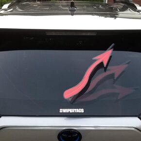 Devils Red Tail Waving WiperTags Attach to Rear Vehicle Wipers