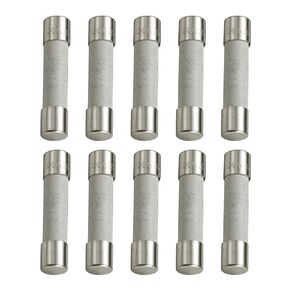 PENGLIN 10PCS Slow-Blow Ceramic Fuses 30A 250V,6.35x30mm/0.25 x 1.18 Inch Ceramic Tube Time-delay Light Strings Replacement Glass Cartridge Fuse