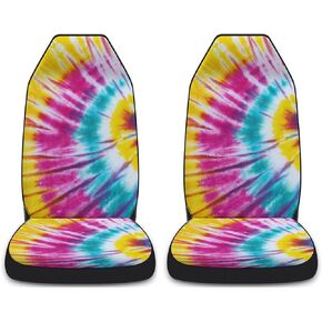 Boho Car seat Cover Front Seats Only, Boho Seat Covers for Women, Universal Fit Most Cars, Truck, SUV, or Van(Pink)
