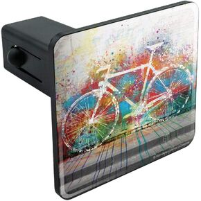 GRAPHICS & MORE Colorful Rainbow Negative Space Bicycle Bike Wall Tow Trailer Hitch Cover Plug Insert