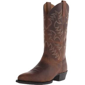 Cowboy Boots For Men Pointy Toe Men's Western Boots Cowgirl Boots Mid Calf Boots Knee High Embroidered Chunky Heel Boot