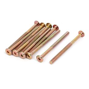 uxcell M6x90mm Flat Hex Socket Head Hexagon Furniture Bolts Connector Fastener 10pcs