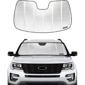 Windshield Sun Shade for 2016-2019 Ford Explorer Front Window Sunshade. Reflective Rigid Material