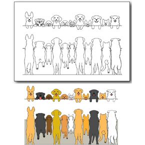 Cute Dogs Clear Stamps for Card Making or Journaling, Golden Retriever Alaskan Malamute Bulldog Rubber Stamps for Scrapbooking Albums Photo Gift tags paper crafting decor