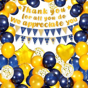 45 Pcs Thank You for All You Do We Appreciate You Cna Week Employee Appreciation Decorations Heart Transparent Star Balloons We Appreciate You Nurse Graduation Party Decor Cna Thank You Banner