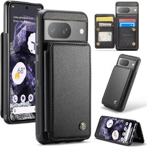 Kowauri for Google Pixel 8 Case, PU Leather Wallet Case for Women Men with RFID Blocking Card Holder Slot Magnetic Closure Shockproof Protective Phone Cover for Google Pixel 8 (Teal)