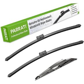 PARRATI® High Performance Premium All-Season Automotive Windshield Wipers with Rear Wiper Blades Replacement for 2007-2012 GMC Acadia,Easy to Install 24"+21"+11''(Set of 3)
