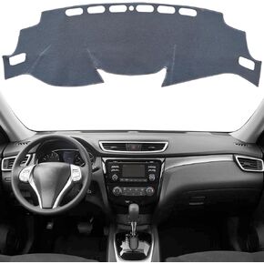 KEYOOG Dashboard Cover Dash Mat Fit for Ni-ssan 2020-2014 Rogue,2022-2017 Rogue Sport (Without HUD Models),Car Dash Board Mat Anti-Glare Carpet,Non-Slip Pad Sunshield Protector (Grey)