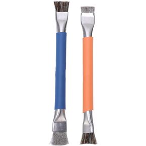 2pcs Motherboard Cleaning Brush, Horse Hair Bristles, Double Ended,Details Cleaning Brush for Mobile Phone Computer Motherboards Fans Keyboards