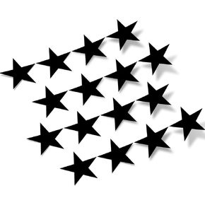 (1 inch) Set of 150 Black Stars Vinyl Wall Decals Stickers - Removable Adhesive Safe on Smooth or Textured Walls Bathroom Kids Room Nursery Decor
