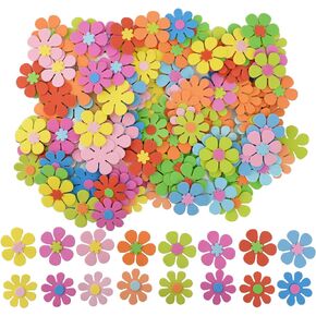 Foam Flower Shapes Sticker 160Pcs Craft Stickers Handmade Decor for Art Project Home Wall Creative DIY (Self-Adhesive & Non Self-Adhesive)