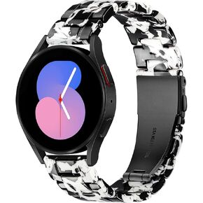 أحزمة الراتنج متوافقة مع ساعة Samsung Galaxy Watch 6 5 40 مم 44 مم/Pro 45 مم، ساعة Galaxy Watch 4 40 مم 44 مم، Galaxy Active 2 40 مم 44 مم، سوار 20 مم لساعة Galaxy Watch 6 4 الكلاسيكية 42 مم 43 مم 46 مم 47 مم ساعة 3 41 مم للنساء
