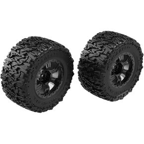 CROBOLL R11082 Tires & Wheel Replacement Assembly for RC Vehicle Body Shell for RZ001 (2PCS)