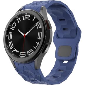 Rugged Band Compatible with Samsung Galaxy Watch 6 5 4 Bands 44mm 40mm/Galaxy Watch 6 Classic Bands 47mm 43mm/Galaxy Watch 5 Pro 45mm/Watch 4 Classic 46mm 42mm, No Gap Silicone Replacement Sports Strap