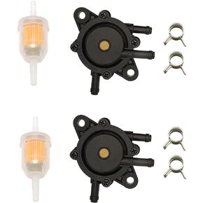 2 Pack 491922 Fuel Pump Replacement For Briggs and Stratton 808656 691034 692313 for Kohler 17HP-25 HP Small Engine Lawn Mower Tractor For John Deree LG808656 M138498 M145667