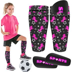 Shin Guards Soccer Kids Girls Youth, Shin Pads Shin Guard Protection Kids Girls Toddler, Soccer Shin Guards Sleeves for Kids 2-7 Years Old Girls Toddlers, Soccer Equipment for Football Games