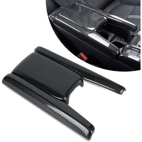 Civic 10th Generation Armrest Box Cover, PSLER Car Console Box Trim Cover, Storage Box Cap, Center Console Cover for Civic 10th Generation 2016-2022, Carbon
