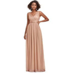 Ever-Pretty Women's V-Neck High Wasit Glitter Maxi Evening Dress 07764-USA