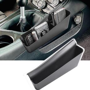Center Console Shifter Storage Box Compatible with Dodge Challenger 2015-2023 Interior Accessories, Gear Shift Side Tray Organizer for Challenger, Black