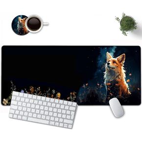 لوحة ماوس كبيرة، 31.5 × 11.8 بوصة لوحة ماوس ألعاب ممتدة مع حواف مخيطة، واقي لوحة ماوس مقاس XXL قاعدة مطاطية غير قابلة للانزلاق لبساط الكتابة في المكتب والمنزل، بساط مكتب للفتيات الأمريكيات السود من أصل أفريقي