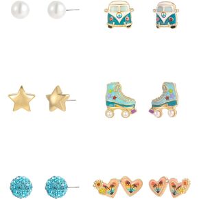 Madison Tyler 6Pairs Cute Studs Earrings Set for Women Girls| New Summer Studs Earrings Set for Women Girls|Summer Earrings Collection