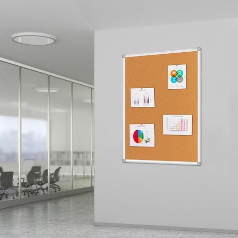Cork Bulletin Board, Bulletin-Boards, Notes Board, Memo Board, 18 x 24inch, Silver Aluminum Frame in Saudi Arabia