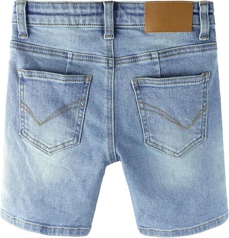 KIDSCOOL SPACE Baby Little Big Boys Denim Shorts,Elastic Waistband Inside Ripped Holes Stretch Jeans Summer Wear in Saudi Arabia