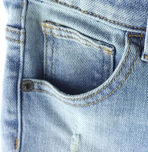 KIDSCOOL SPACE Baby Little Big Boys Denim Shorts,Elastic Waistband Inside Ripped Holes Stretch Jeans Summer Wear in Saudi Arabia