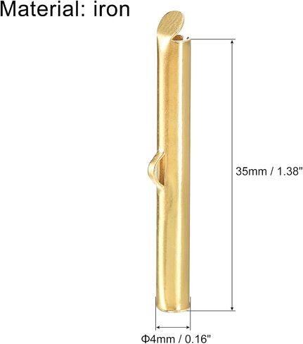 uxcell 120Pcs Slide on End Clasps, 40mm Tube Ball Bead Slider Crimp Ends for Multi-Strand DIY Craft Making, Silver White in Saudi Arabia