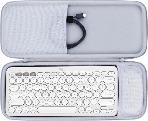 حقيبة حمل صلبة متوافقة مع لوحة المفاتيح اللاسلكية Logitech Pebble Keys 2 Combo K380s K380 + مجموعة ماوس M350 Pebble (جراب أسود) in Saudi Arabia