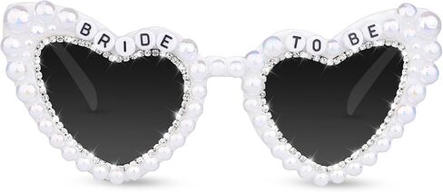 Bride Sunglasses for Bachelorette White Heart Glasses for Bride to Be Gift, Bachelorette Accessories Party Favors in Saudi Arabia