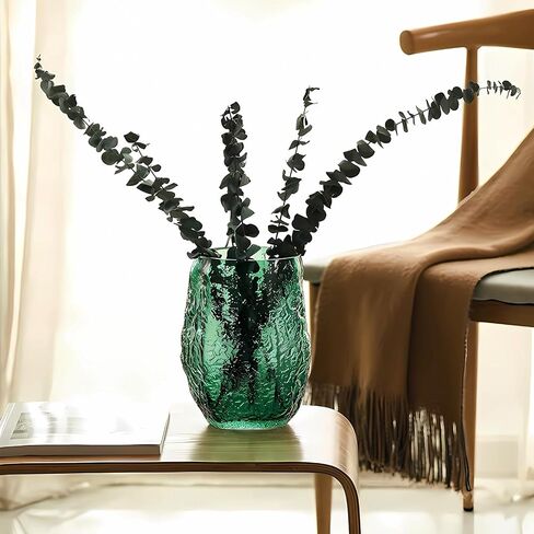 Irregular Shaped Flower Vase 8 inch Thickened Glass Vase for Centerpiece,Dinner Table,Office Desktop,Bathroom,Countertop,Home Christmas Day Decoration,Clear in Saudi Arabia