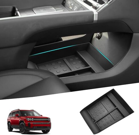 SHAOHAO for 2024 Hyundai Santa Fe Under Console Organizer Tray, for 2024 Hyundai Santa Fe SE, SEL, XRT, Limited, Calligraphy Lower Organizer Insert Storage Box Easy Removal Santa Fe 2024 Accessories in Saudi Arabia