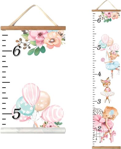مخطط نمو معلق من القماش للأطفال الرضع، مسطرة ارتفاع محمولة 12 بوصة × 60 بوصة، مقاسات من 1'5 بوصة إلى 6'3 بوصة، هدية دش لتزيين جدران الحضانة in Kuwait