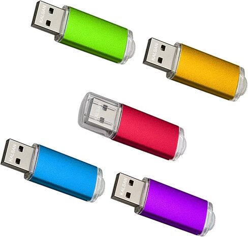 محركات أقراص فلاش USB سعة 64 جيجابايت، 2 حزمة USB 2.0، محرك أقراص USB سعة 64 جيجابايت، متعدد الألوان - أحمر، أزرق in Saudi Arabia
