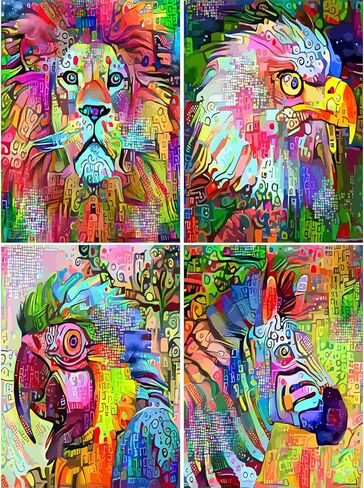 SCYNICCC Paint by Numbers for Adults, 4 Pack Easy Paint by Numbers, 12x16 Inch DIY Oil Painting Kits for Gift&Home Decor(Cute Dogs & Cats) in Saudi Arabia