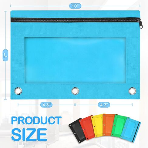 72 Pack Pencil Pouch Bulk, Pencil Pouch for 3 Ring Binder, Zipper Pencil Pouch Bulk for School, Home and Office, Assorted Colors in Saudi Arabia