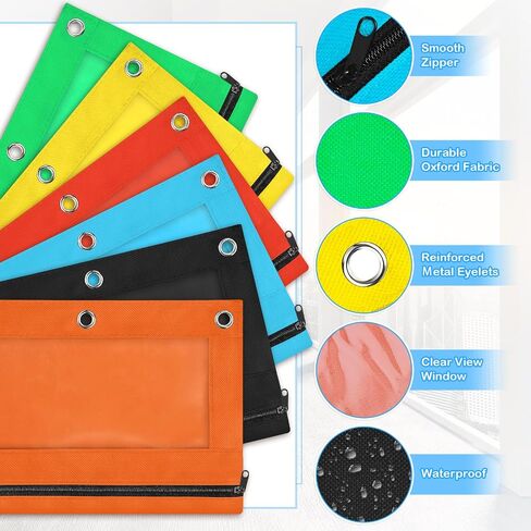 72 Pack Pencil Pouch Bulk, Pencil Pouch for 3 Ring Binder, Zipper Pencil Pouch Bulk for School, Home and Office, Assorted Colors in Saudi Arabia